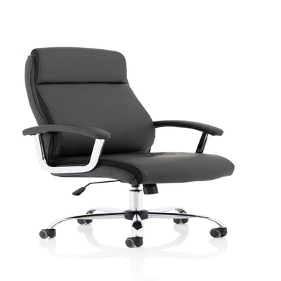 Hatley High Back Black Leather Executive Office Chair with Arms - Market Milloner