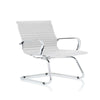 Nola Black Leather Cantilever Visitor Chair with Arms - Market Milloner