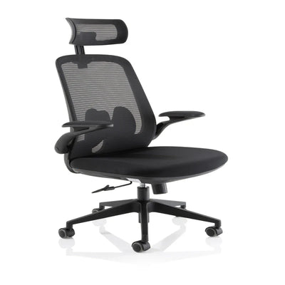 Sigma Executive Mesh Chair With Folding Arms - Market Milloner