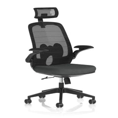 Sigma Executive Mesh Chair With Folding Arms - Market Milloner