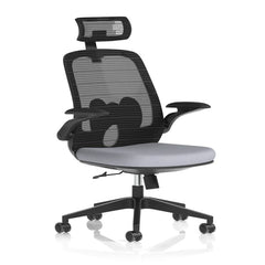 Sigma Executive Mesh Chair With Folding Arms - Market Milloner