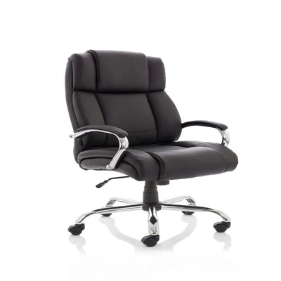 Texas High Back Heavy Duty Executive Black Leather Office Chair with Arms - Market Milloner